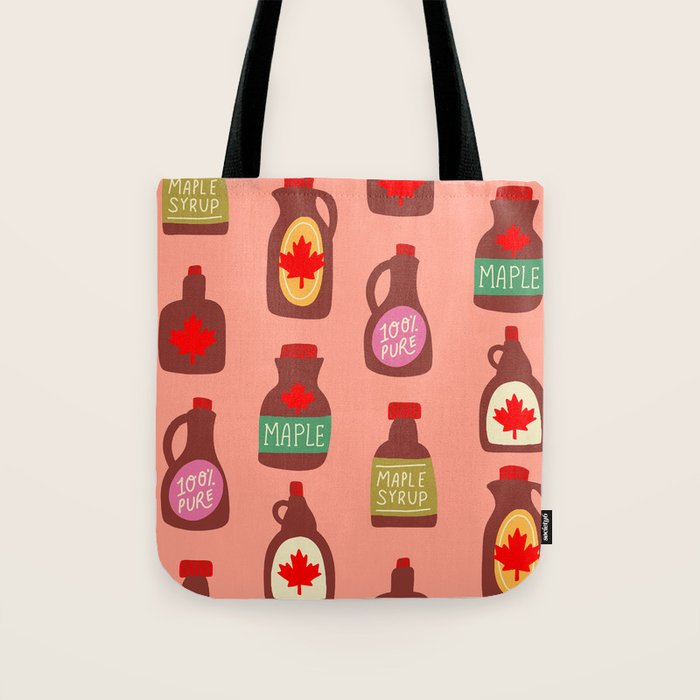 Maple Syrup Pattern Tote Bag Gallery Image 1