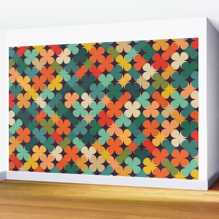 Lucky Clover Wall Mural Gallery Image 2