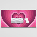 70's Heart Desk Mat Gallery Image 1