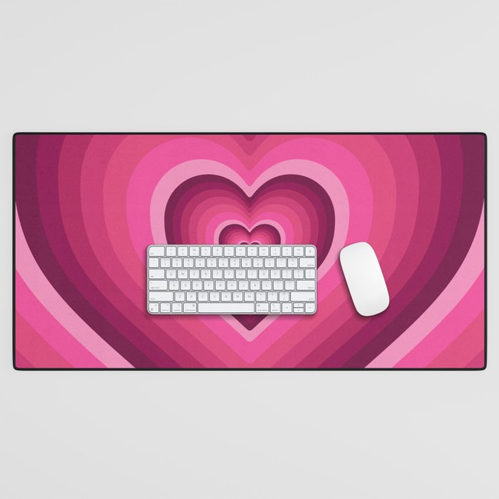 70's Heart Desk Mat Gallery Image 1