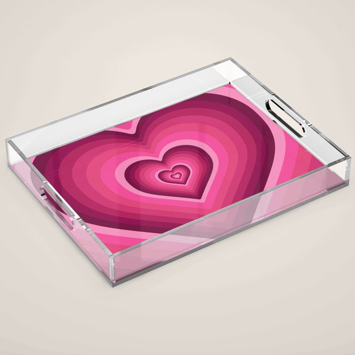 70's Heart Acrylic Tray Gallery Image 1