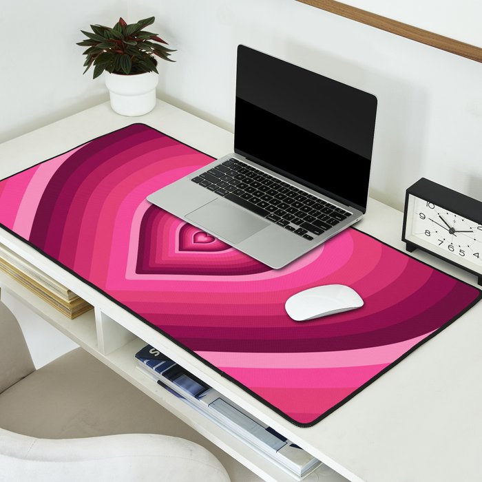 70's Heart Desk Mat Gallery Image 2