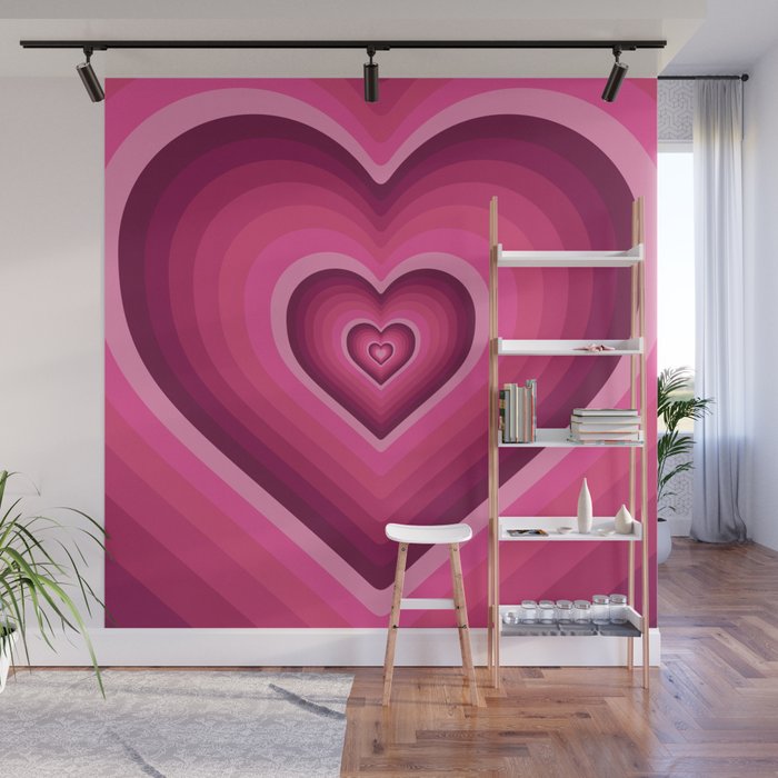 70's Heart Wall Mural Gallery Image 1