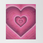 70's Heart Throw Blanket Gallery Image 2