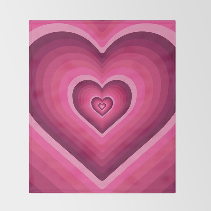 70's Heart Throw Blanket Gallery Image 2