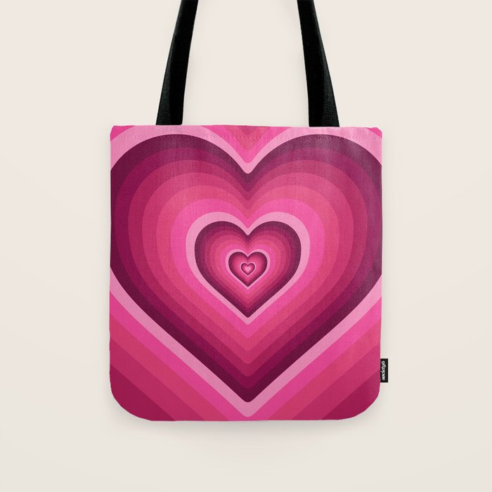 70's Heart Tote Bag Gallery Image 1