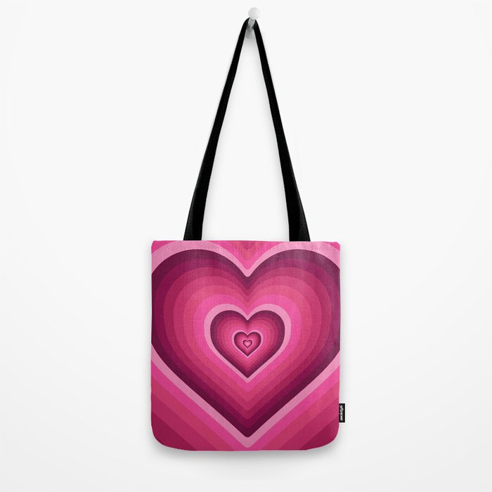 70's Heart Tote Bag Gallery Image 2