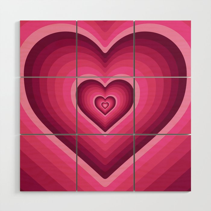 70's Heart Wood Wall Art Gallery Image 1