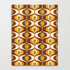 Retro 70s ovals op-art pattern brown, orange Notebook Gallery Image 4