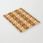 Retro 70s ovals op-art pattern brown, orange Notebook Gallery Image 3
