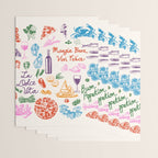 La Dolce Vita Italian Food Doodles Illustration Wrapping Paper Gallery Image 3