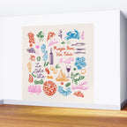 La Dolce Vita Italian Food Doodles Illustration Wall Mural Gallery Image 2