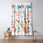 La Dolce Vita Italian Food Doodles Illustration Window Curtain Gallery Image 5