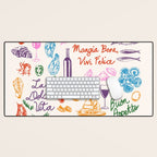 La Dolce Vita Italian Food Doodles Illustration Desk Mat Gallery Image 1