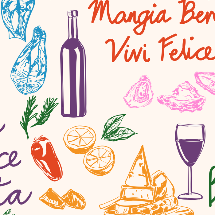 La Dolce Vita Italian Food Doodles Illustration Coffee Mug Gallery Image 2