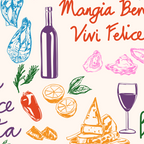 La Dolce Vita Italian Food Doodles Illustration Coffee Mug Gallery Image 2