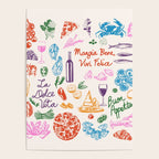 La Dolce Vita Italian Food Doodles Illustration Poster Gallery Image 4