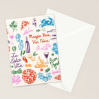 La Dolce Vita Italian Food Doodles Illustration Stationery Card Gallery Image 2