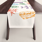 La Dolce Vita Italian Food Doodles Illustration Table Runner Gallery Image 1