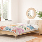 La Dolce Vita Italian Food Doodles Illustration Duvet Cover Gallery Image 2