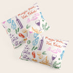 La Dolce Vita Italian Food Doodles Illustration Pillow Sham Gallery Image 3
