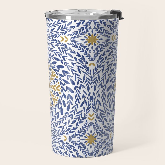 Intricate modern nature tile B Travel Mug Gallery Image 2