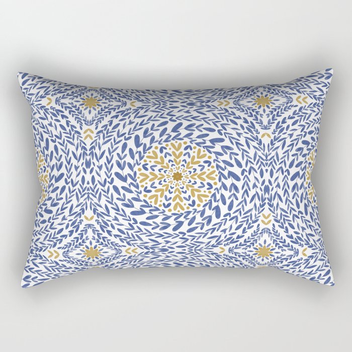 Intricate modern nature tile B Rectangular Pillow Gallery Image 2