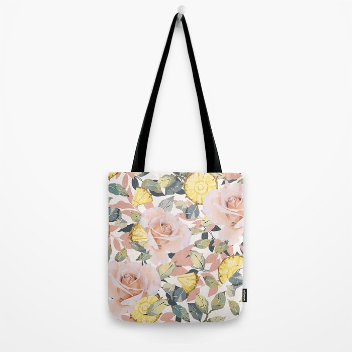 Pineapple wedges on rose bushes P Tote Bag Gallery Image 2