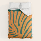 Pine Green & Tangerine: Matisse Paper Cutouts 01 Duvet Cover Gallery Image 6