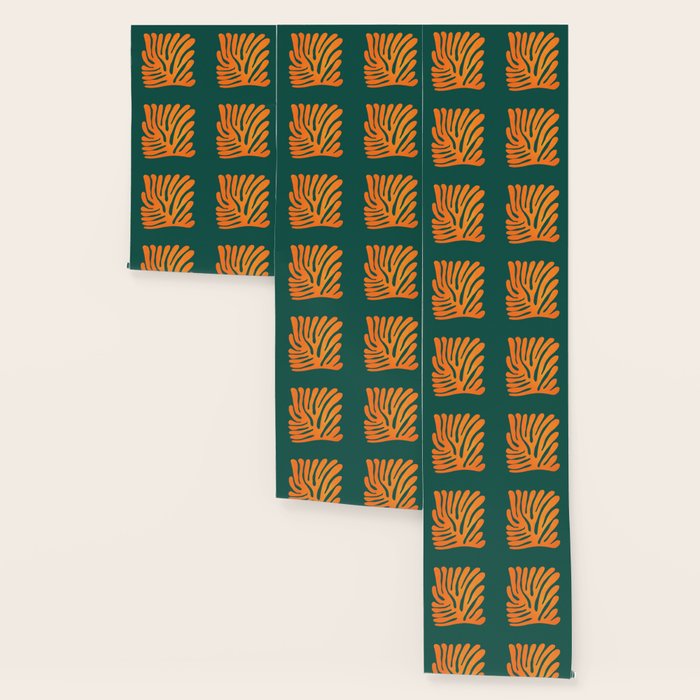 Pine Green & Tangerine: Matisse Paper Cutouts 01 Wallpaper Gallery Image 3