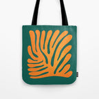 Pine Green & Tangerine: Matisse Paper Cutouts 01 Tote Bag Gallery Image 1