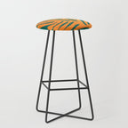 Pine Green & Tangerine: Matisse Paper Cutouts 01 Stool Gallery Image 1