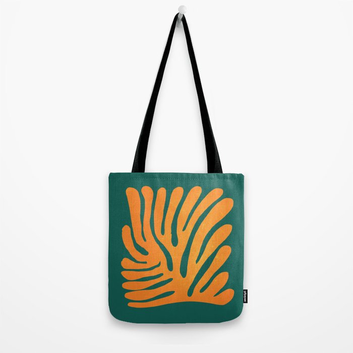 Pine Green & Tangerine: Matisse Paper Cutouts 01 Tote Bag Gallery Image 2