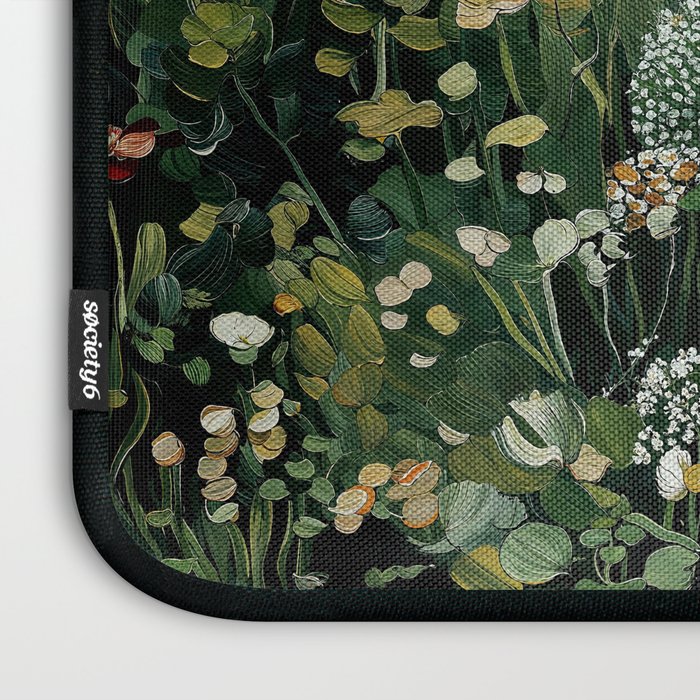 Floral Painting Fall Decor Japanese Wall Art Autumn Botanical Japandi Poster sage green Wall Art Laptop Sleeve Gallery Image 3