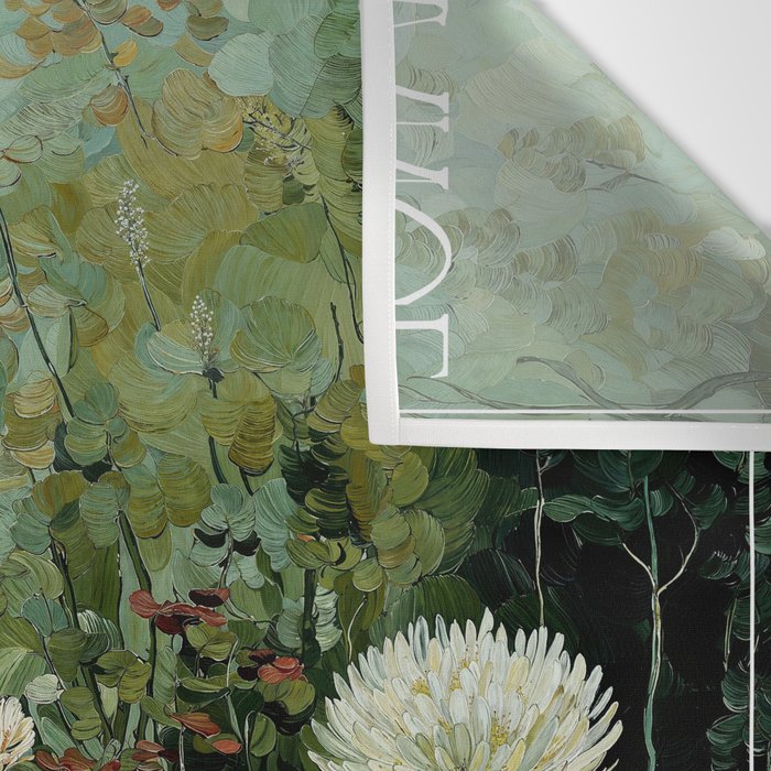 Floral Painting Fall Decor Japanese Wall Art Autumn Botanical Japandi Poster sage green Wall Art Wall Tapestry Gallery Image 3