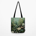 Floral Painting Fall Decor Japanese Wall Art Autumn Botanical Japandi Poster sage green Wall Art Tote Bag Gallery Image 2