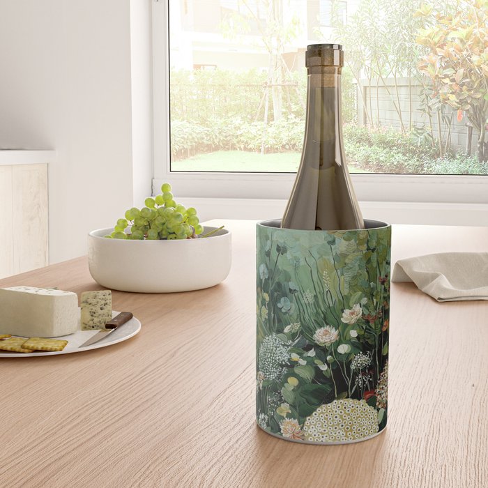 Floral Painting Fall Decor Japanese Wall Art Autumn Botanical Japandi Poster sage green Wall Art Wine Chiller Gallery Image 4