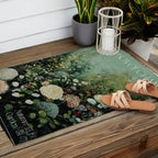Floral Painting Fall Decor Japanese Wall Art Autumn Botanical Japandi Poster sage green Wall Art Outdoor Rug Gallery Image 2