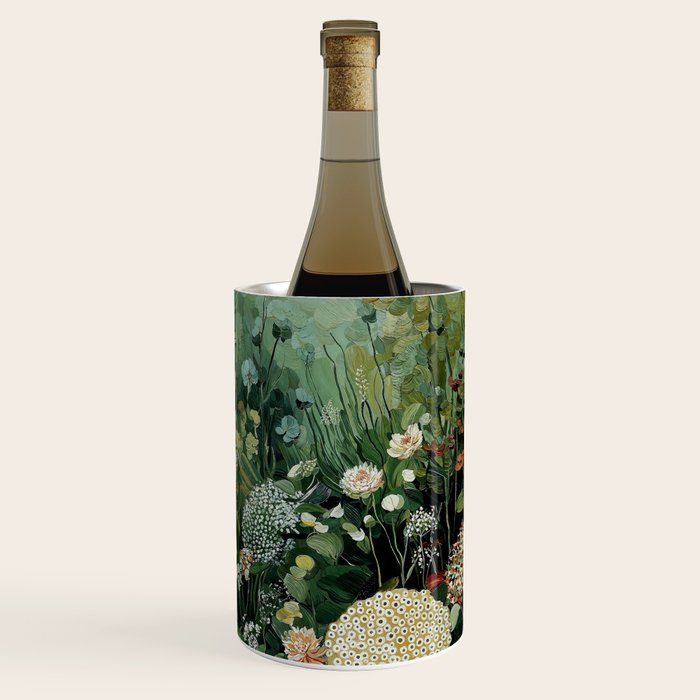 Floral Painting Fall Decor Japanese Wall Art Autumn Botanical Japandi Poster sage green Wall Art Wine Chiller Gallery Image 1