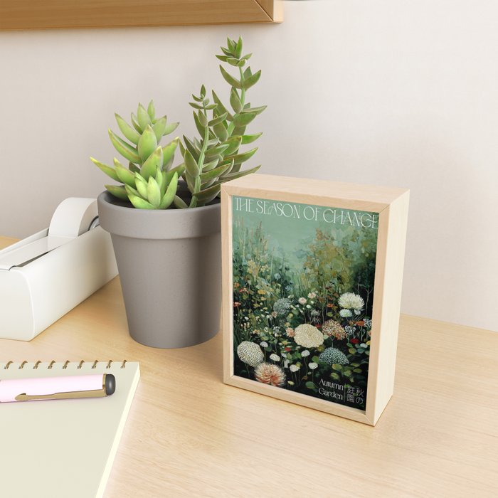 Floral Painting Fall Decor Japanese Wall Art Autumn Botanical Japandi Poster sage green Wall Art Mini Art Print Gallery Image 2