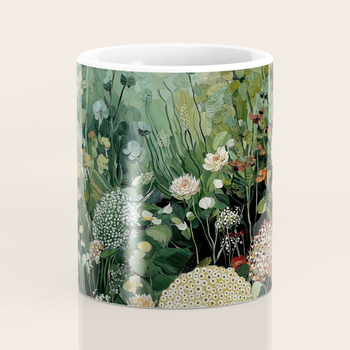 Floral Painting Fall Decor Japanese Wall Art Autumn Botanical Japandi Poster sage green Wall Art Coffee Mug Gallery Image 4