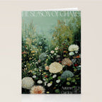 Floral Painting Fall Decor Japanese Wall Art Autumn Botanical Japandi Poster sage green Wall Art Stationery Card Gallery Image 2