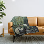 Floral Painting Fall Decor Japanese Wall Art Autumn Botanical Japandi Poster sage green Wall Art Throw Blanket Gallery Image 1