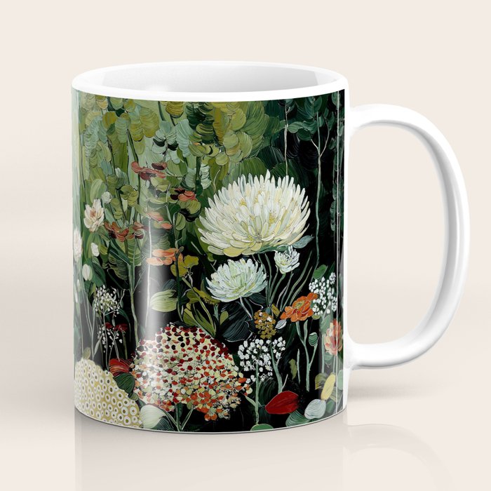 Floral Painting Fall Decor Japanese Wall Art Autumn Botanical Japandi Poster sage green Wall Art Coffee Mug Gallery Image 1