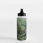 Floral Painting Fall Decor Japanese Wall Art Autumn Botanical Japandi Poster sage green Wall Art Water Bottle Gallery Image 3