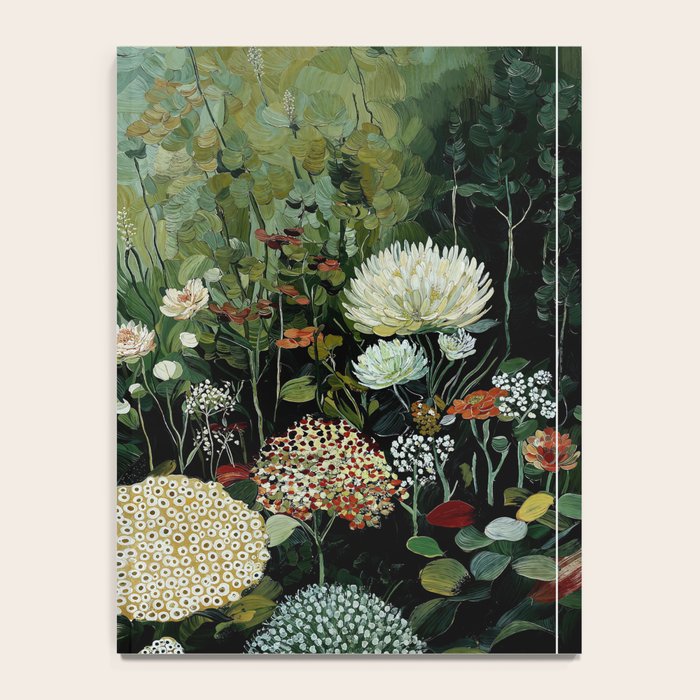 Floral Painting Fall Decor Japanese Wall Art Autumn Botanical Japandi Poster sage green Wall Art Notebook Gallery Image 4