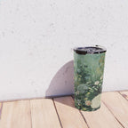Floral Painting Fall Decor Japanese Wall Art Autumn Botanical Japandi Poster sage green Wall Art Travel Mug Gallery Image 4