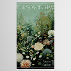 Floral Painting Fall Decor Japanese Wall Art Autumn Botanical Japandi Poster sage green Wall Art Tablecloth Gallery Image 2