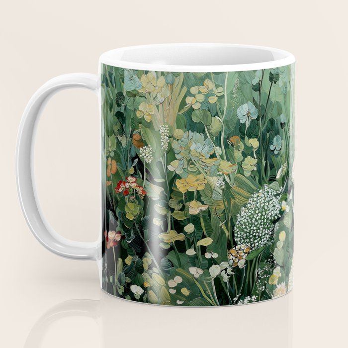 Floral Painting Fall Decor Japanese Wall Art Autumn Botanical Japandi Poster sage green Wall Art Coffee Mug Gallery Image 3