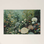 Floral Painting Fall Decor Japanese Wall Art Autumn Botanical Japandi Poster sage green Wall Art Welcome Mat Gallery Image 1